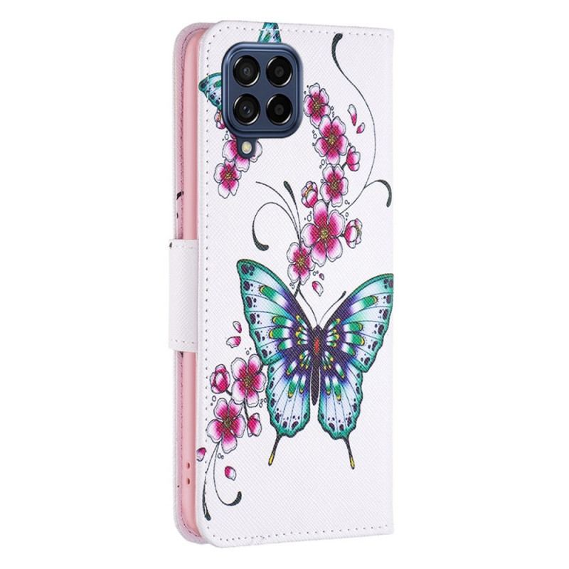 Flip Cover Samsung Galaxy M53 5G Afvis Sommerfugle