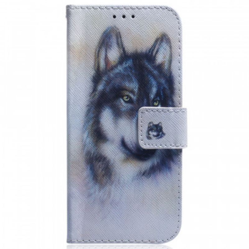 Flip Cover Samsung Galaxy M53 5G Akvarel Hund