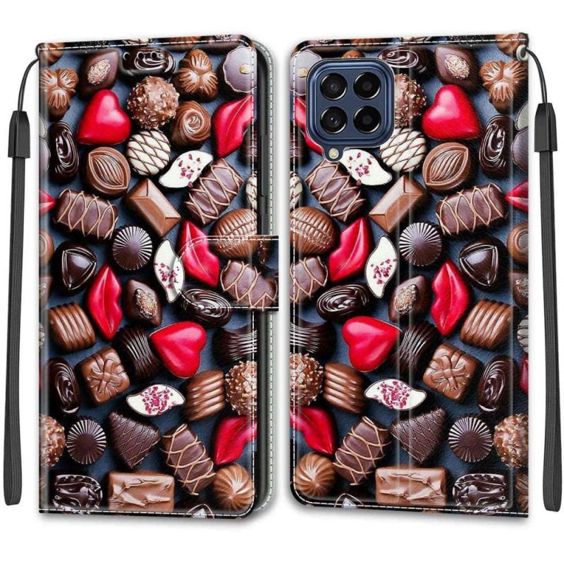 Flip Cover Samsung Galaxy M53 5G Chokolade