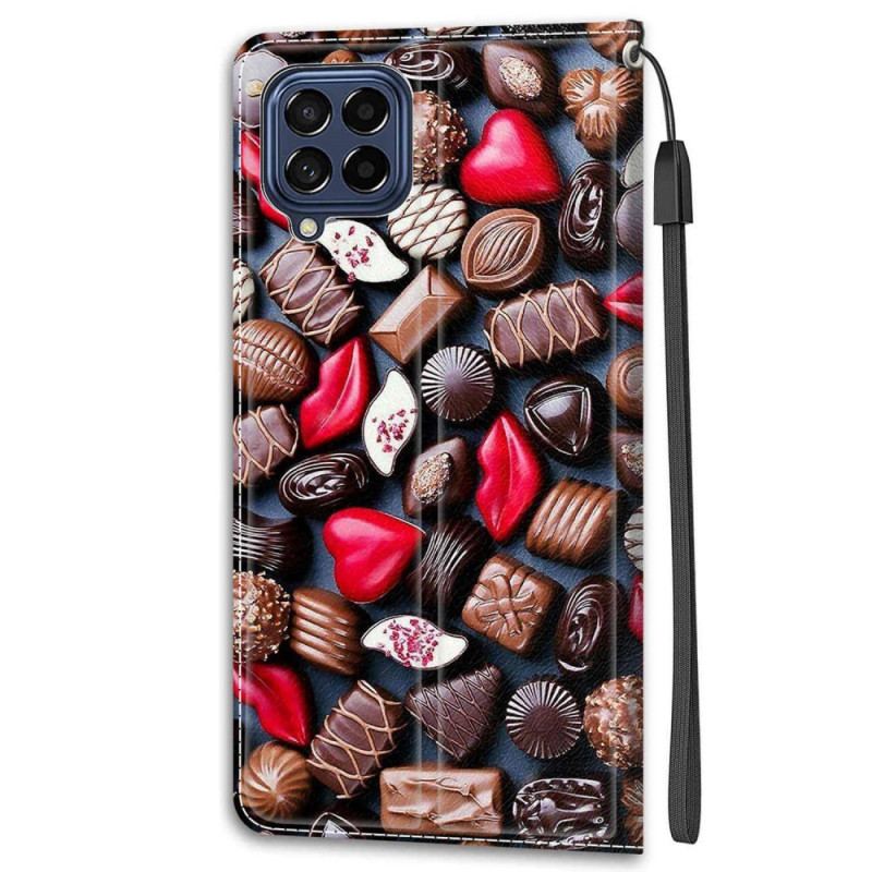 Flip Cover Samsung Galaxy M53 5G Chokolade