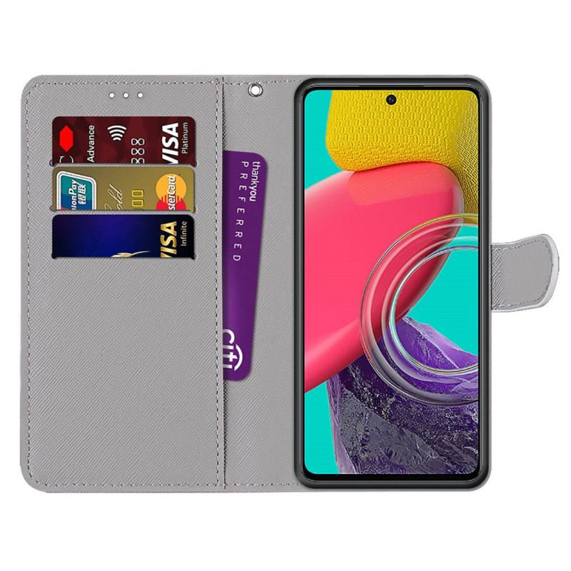 Flip Cover Samsung Galaxy M53 5G Finger Hjerte