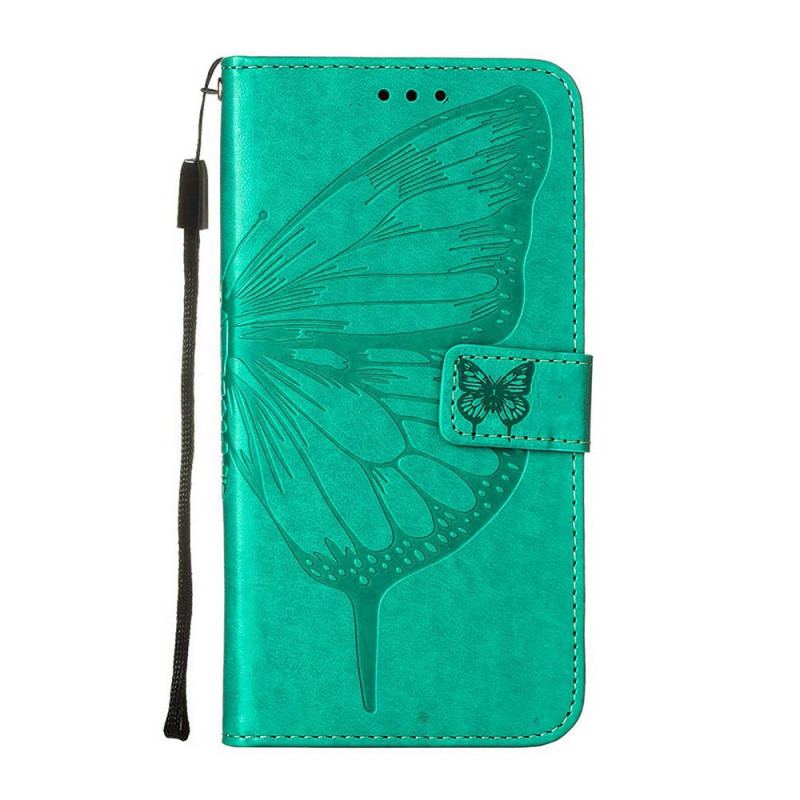 Flip Cover Samsung Galaxy M53 5G Halv Sommerfugl