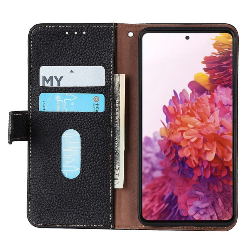 Flip Cover Samsung Galaxy M53 5G Khazneh Litchi Læder