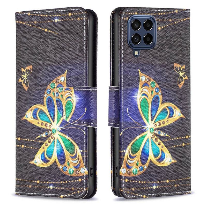 Flip Cover Samsung Galaxy M53 5G Kongelig Sommerfugl