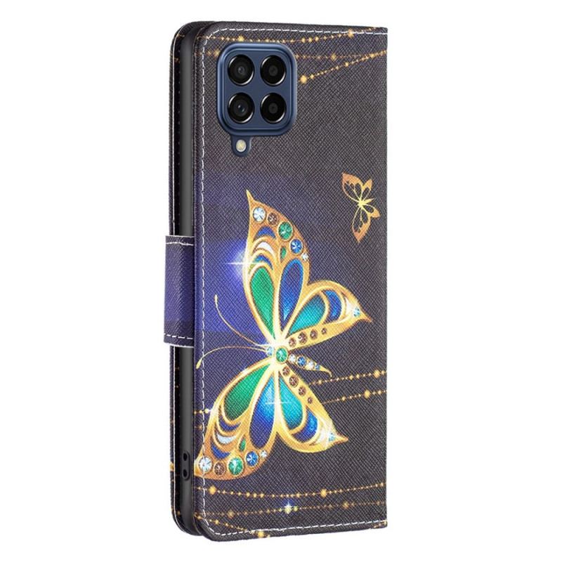 Flip Cover Samsung Galaxy M53 5G Kongelig Sommerfugl