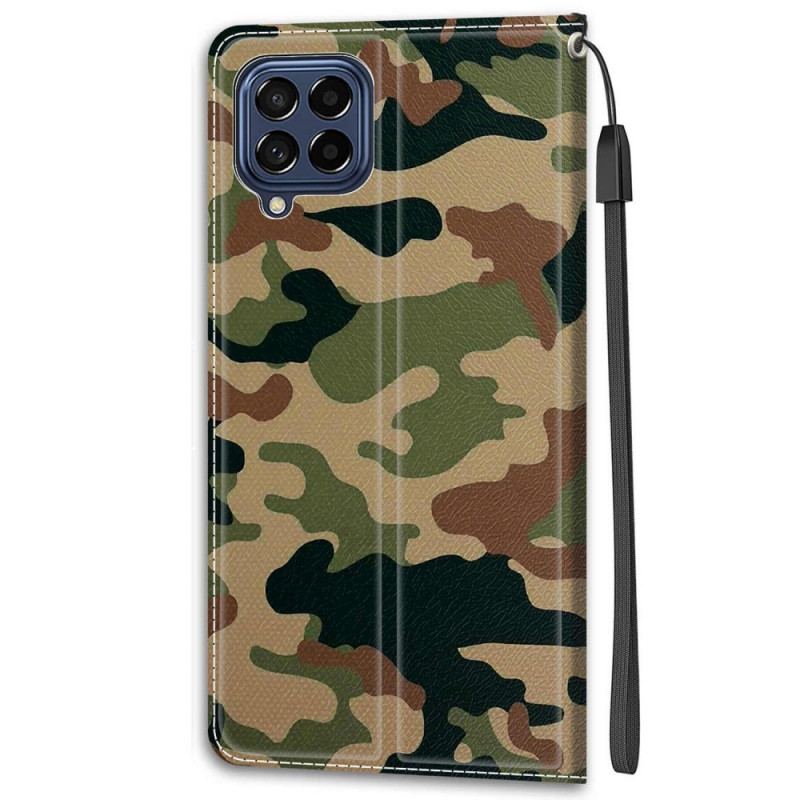 Flip Cover Samsung Galaxy M53 5G Med Snor Strappy Camo