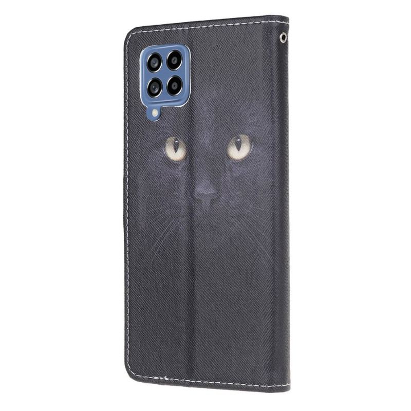 Flip Cover Samsung Galaxy M53 5G Med Snor Strappy Cat Eyes