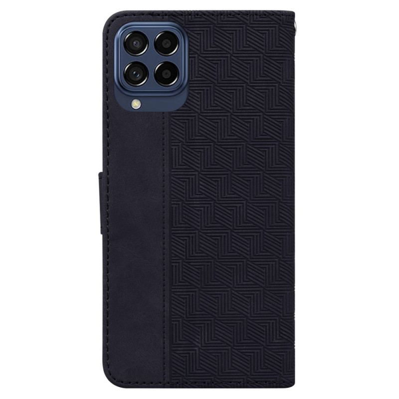 Flip Cover Samsung Galaxy M53 5G Med Snor Strappy Mønster