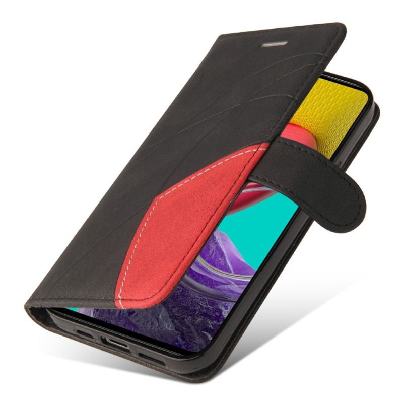 Flip Cover Samsung Galaxy M53 5G Med Snor Tofarvet Rem