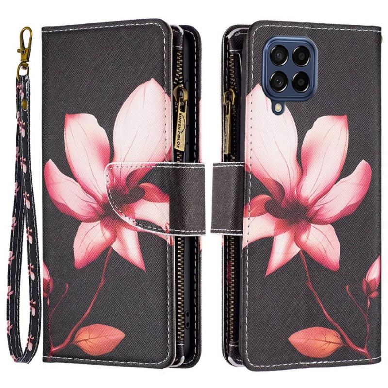 Flip Cover Samsung Galaxy M53 5G Punge Etui Blomster Tegnebog