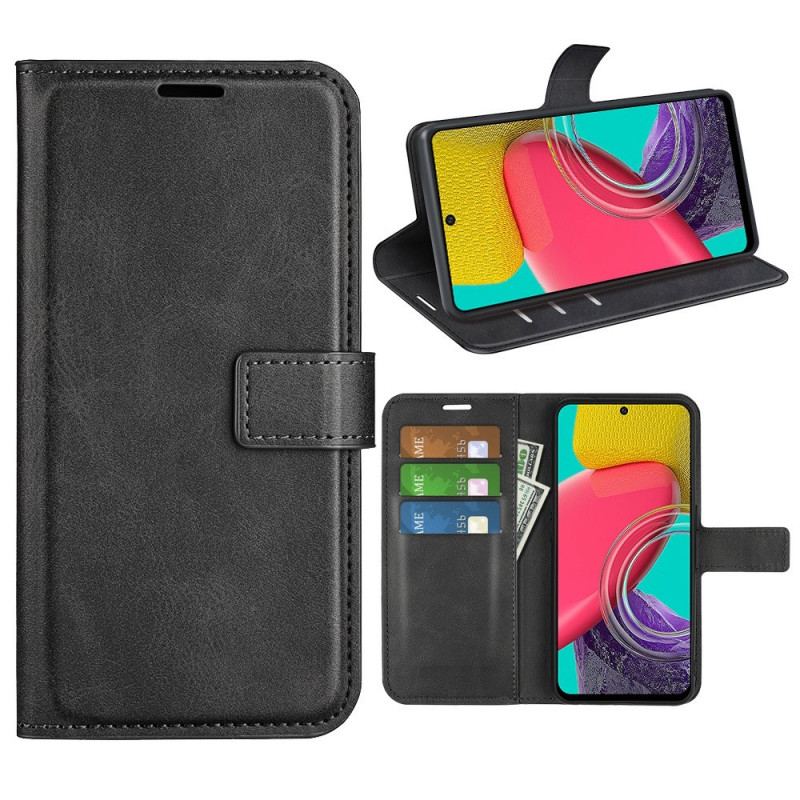 Flip Cover Samsung Galaxy M53 5G Slank Ekstrem Lædereffekt