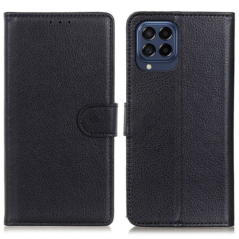 Flip Cover Samsung Galaxy M53 5G Traditionelt Imiteret Læder