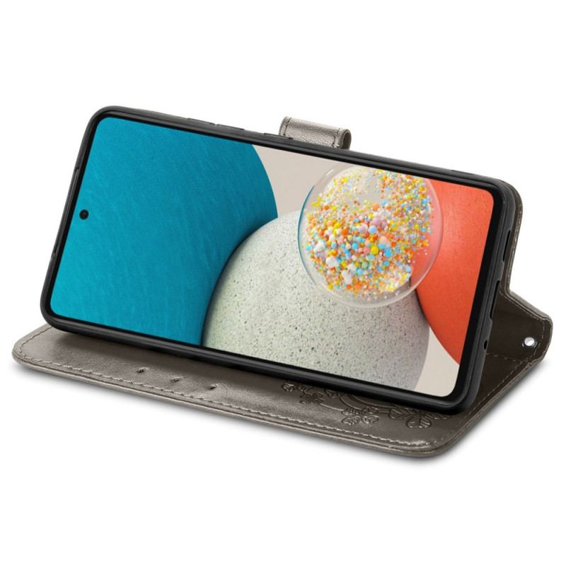 Læder Cover Samsung Galaxy M53 5G Firkløver