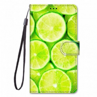 Læder Cover Samsung Galaxy M53 5G Limefrugter