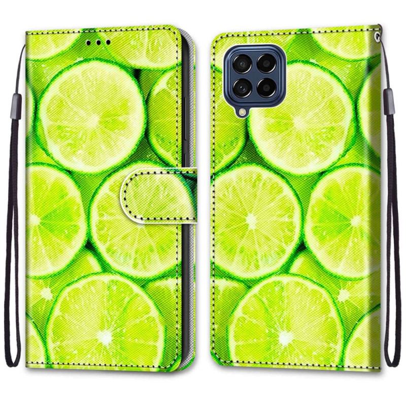 Læder Cover Samsung Galaxy M53 5G Limefrugter