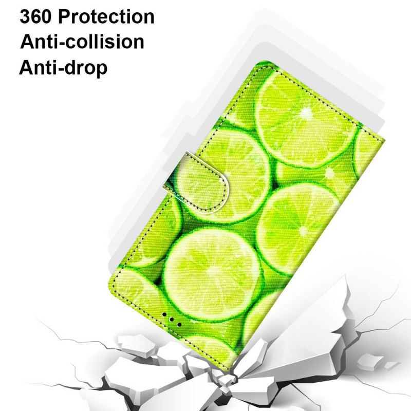 Læder Cover Samsung Galaxy M53 5G Limefrugter