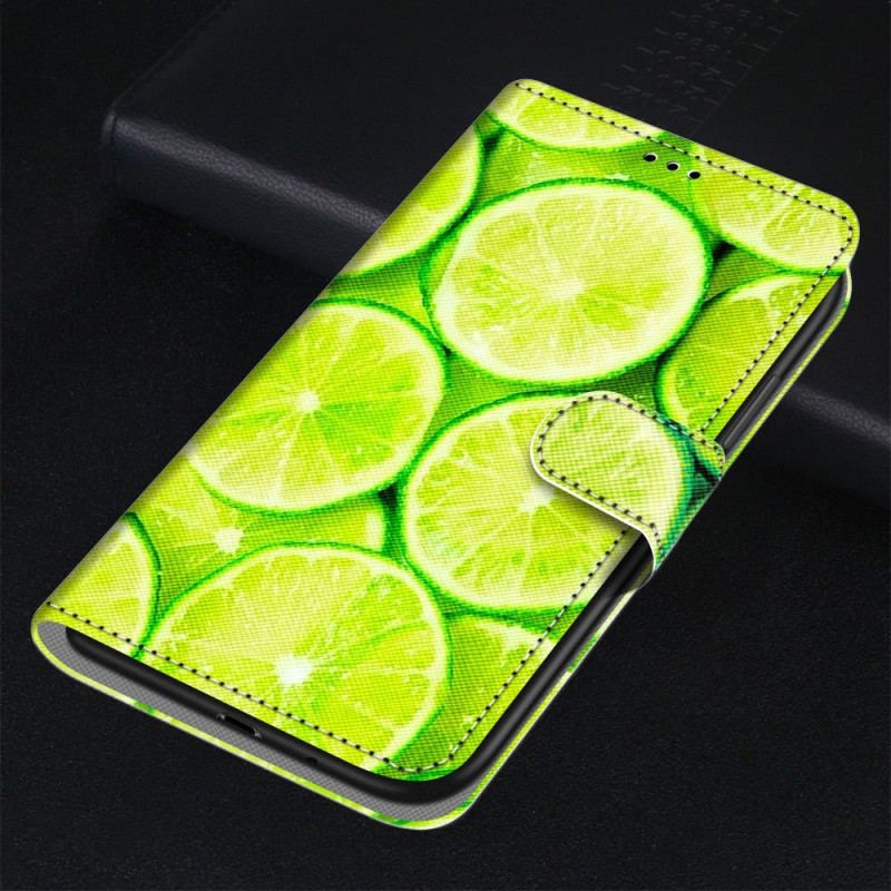 Læder Cover Samsung Galaxy M53 5G Limefrugter