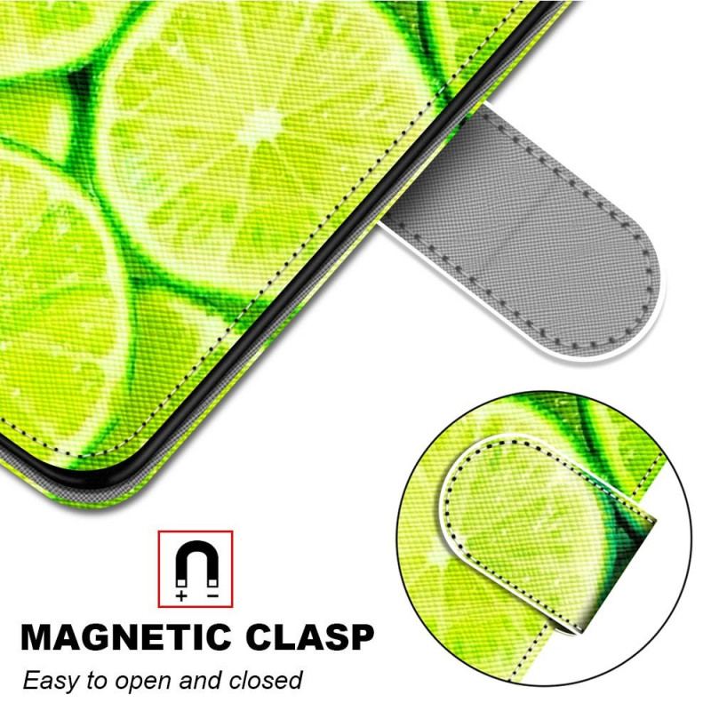 Læder Cover Samsung Galaxy M53 5G Limefrugter