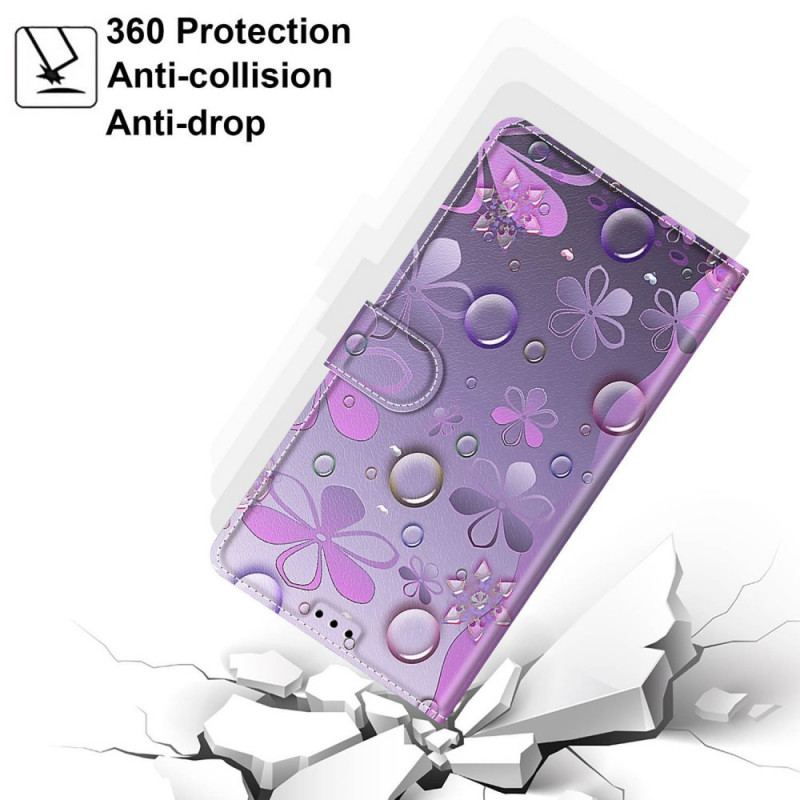 Læder Cover Samsung Galaxy M53 5G Med Snor Thong Drops