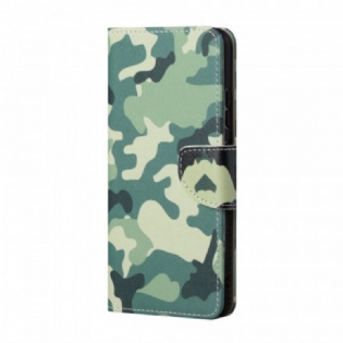 Læder Cover Samsung Galaxy M53 5G Militær Camouflage