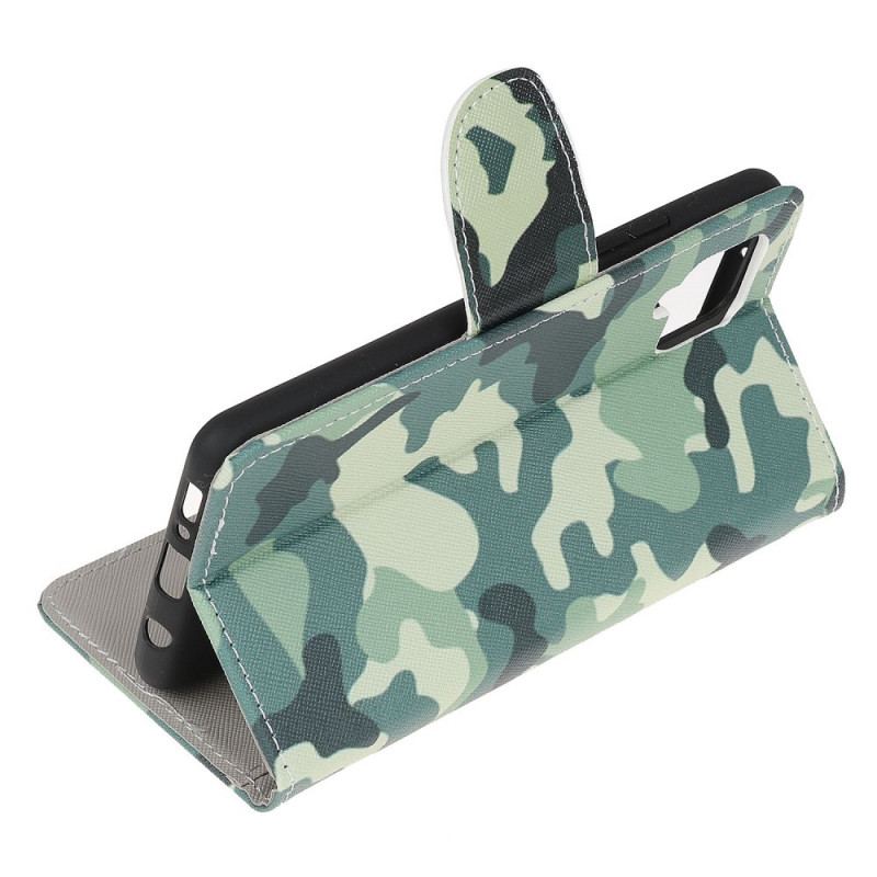 Læder Cover Samsung Galaxy M53 5G Militær Camouflage