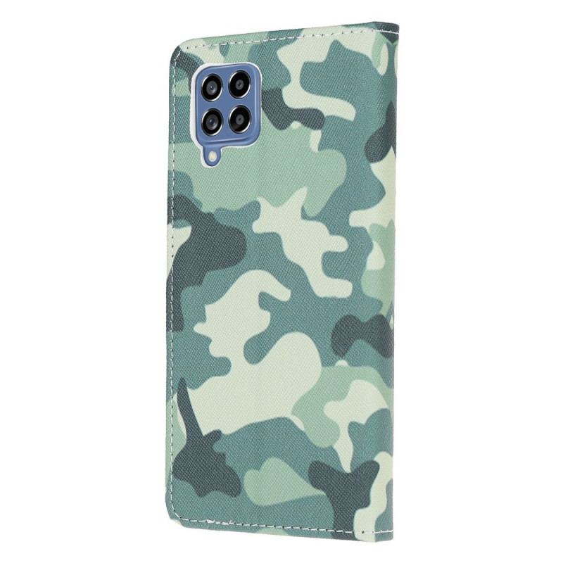 Læder Cover Samsung Galaxy M53 5G Militær Camouflage