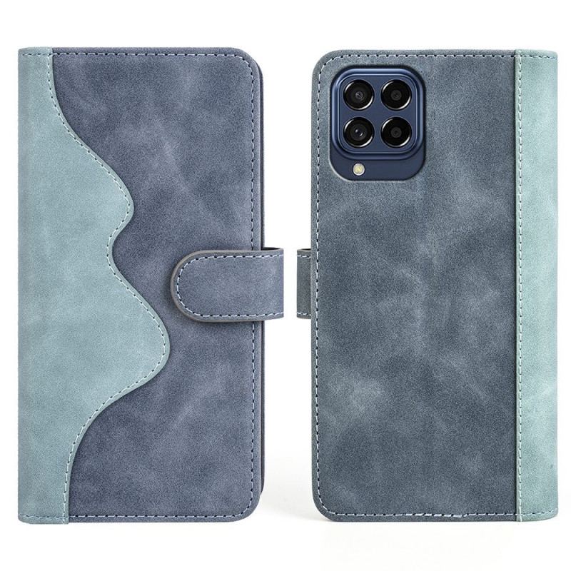 Læder Cover Samsung Galaxy M53 5G Wave Læder Stil