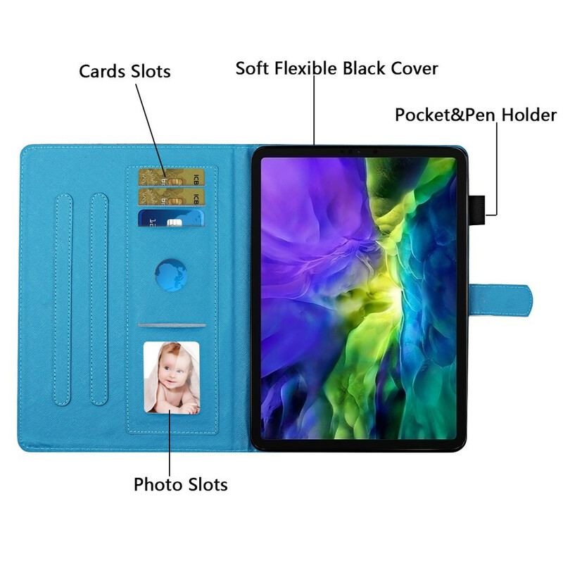 Flip Cover iPad 10.2" (2020) (2019) Blomstrende Grene