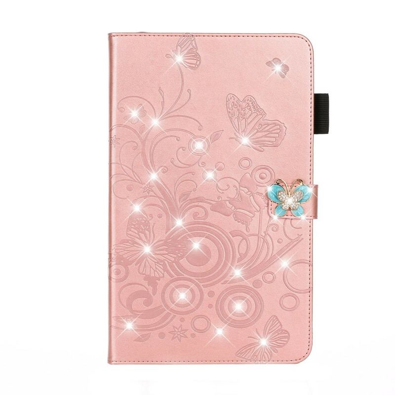 Flip Cover iPad 10.2" (2020) (2019) Diamond Butterflies Lædereffekt