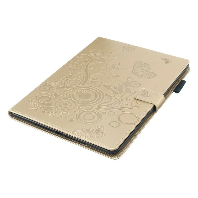 Flip Cover iPad 10.2" (2020) (2019) Diamond Butterflies Lædereffekt