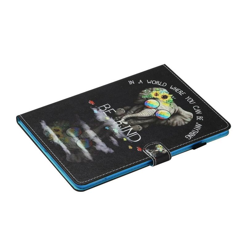 Flip Cover iPad 10.2" (2020) (2019) Elephant Vær Venlig