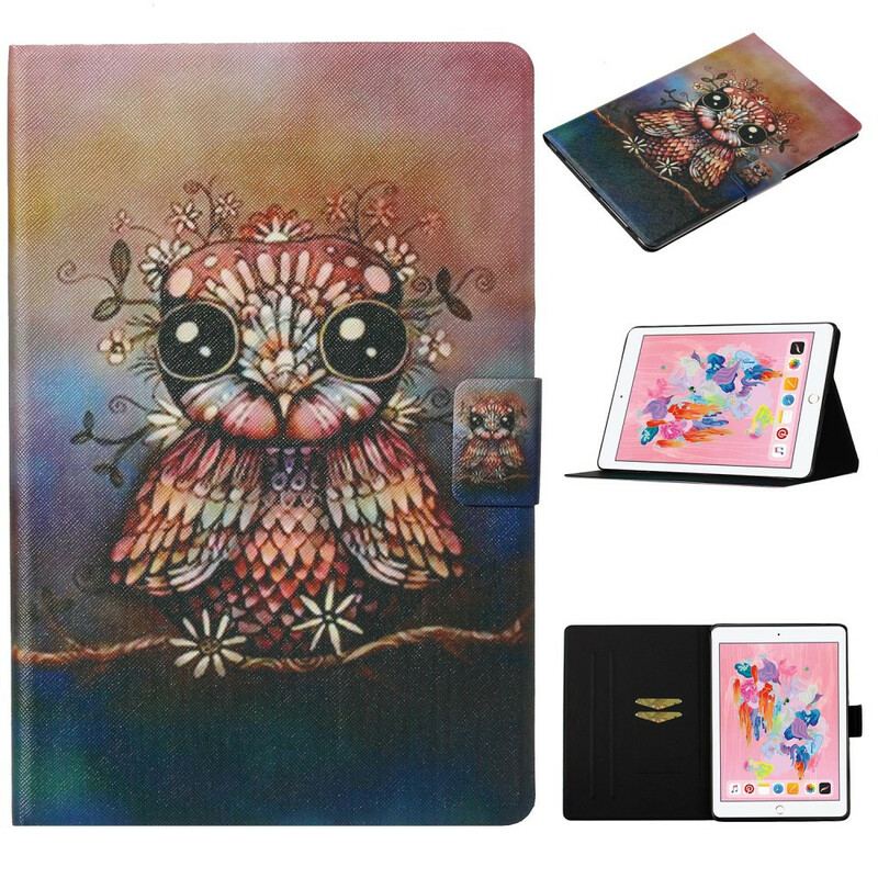 Flip Cover iPad 10.2" (2020) (2019) Kunstnerisk Ugle