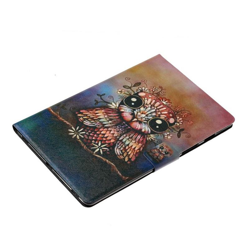 Flip Cover iPad 10.2" (2020) (2019) Kunstnerisk Ugle