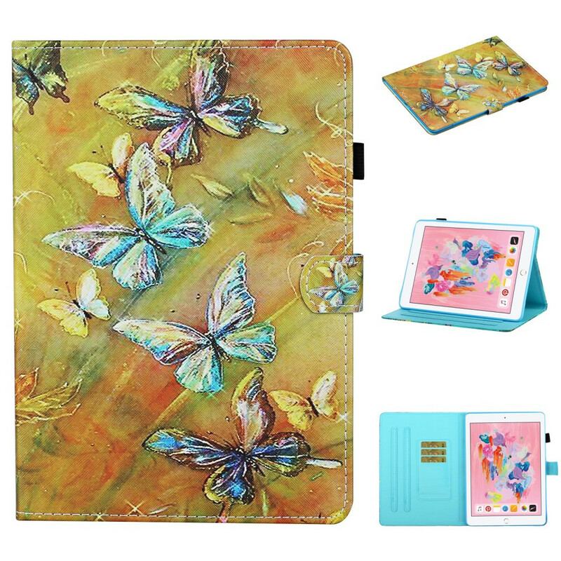 Flip Cover iPad 10.2" (2020) (2019) Malede Sommerfugle