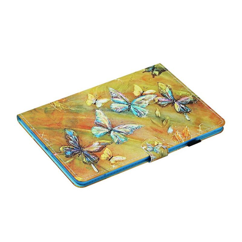 Flip Cover iPad 10.2" (2020) (2019) Malede Sommerfugle