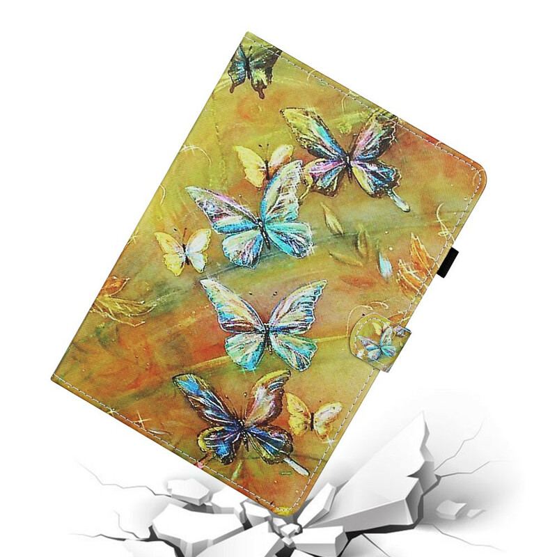 Flip Cover iPad 10.2" (2020) (2019) Malede Sommerfugle