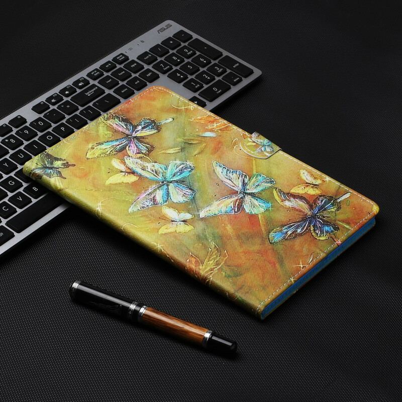 Flip Cover iPad 10.2" (2020) (2019) Malede Sommerfugle