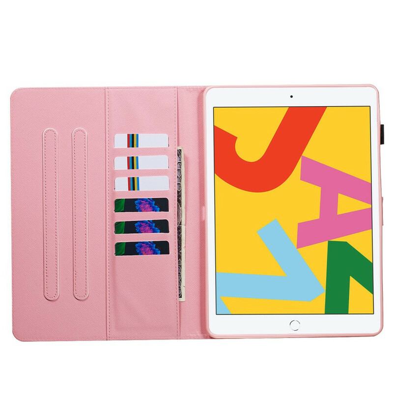 Flip Cover iPad 10.2" (2020) (2019) Røde Sommerfugle