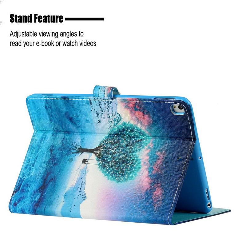 Flip Cover iPad 10.2" (2020) (2019) Træ Hjerte