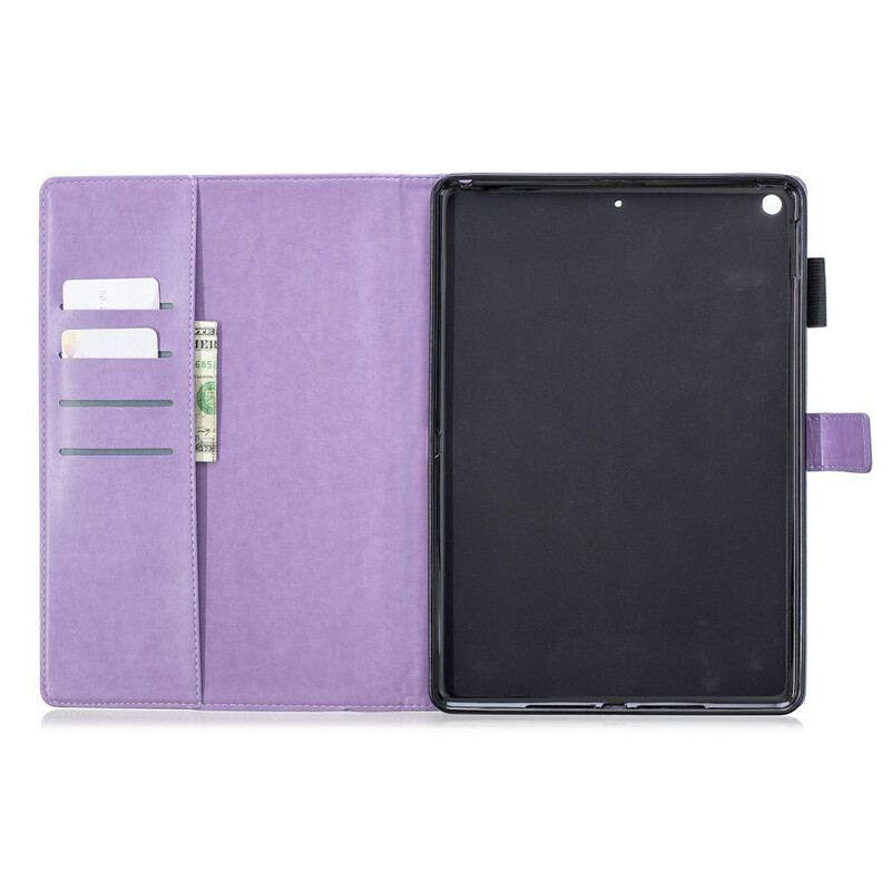 Læder Cover iPad 10.2" (2020) (2019) Blomster Diamanter Lædereffekt