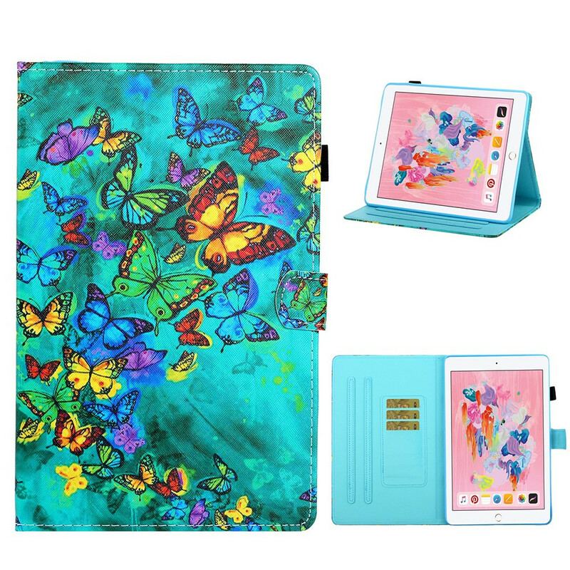 Læder Cover iPad 10.2" (2020) (2019) Flugt Af Sommerfugle