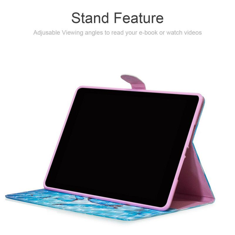 Læder Cover iPad 10.2" (2020) (2019) Sommerfugle Spot Light