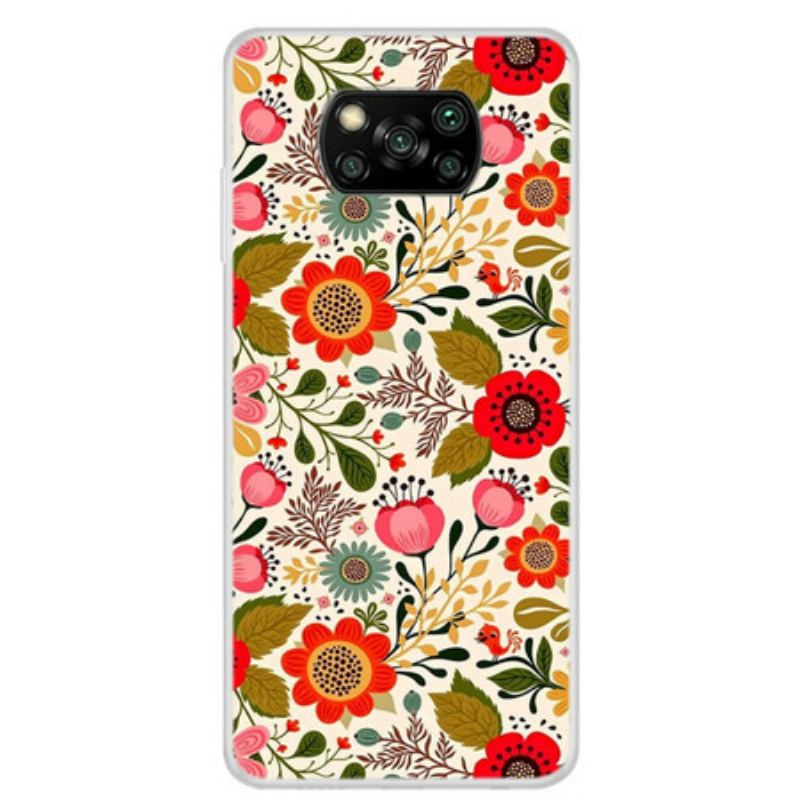 Cover Poco X3 / X3 Pro / X3 NFC Blomstertapet