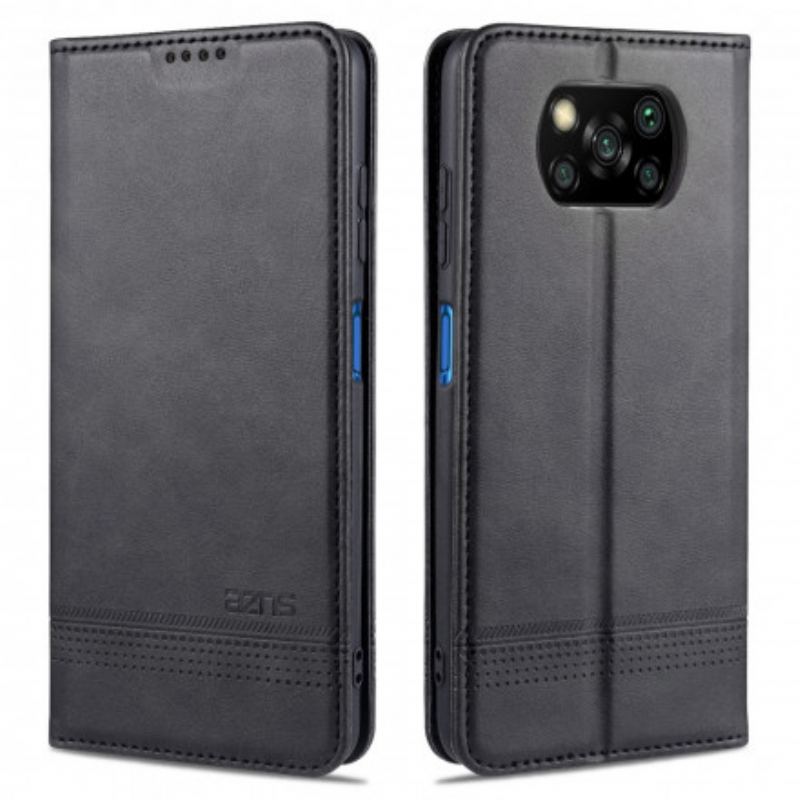 Cover Poco X3 / X3 Pro / X3 NFC Flip Cover Azns Læderstyling