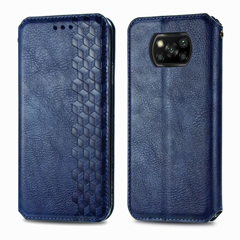 Cover Poco X3 / X3 Pro / X3 NFC Flip Cover Diamanttekstur I Lædereffekt