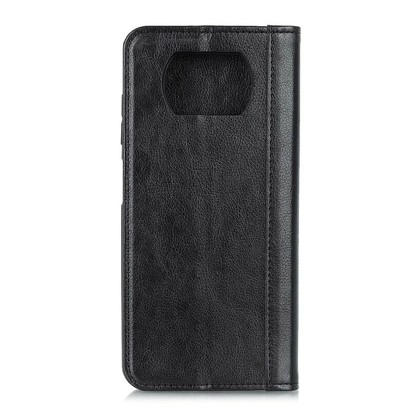 Cover Poco X3 / X3 Pro / X3 NFC Flip Cover Elegance Split Litchi Læder