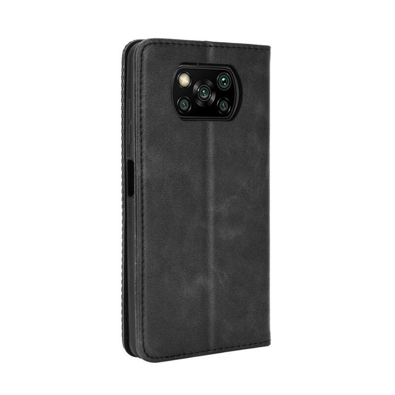 Cover Poco X3 / X3 Pro / X3 NFC Flip Cover Stiliseret Vintage Lædereffekt