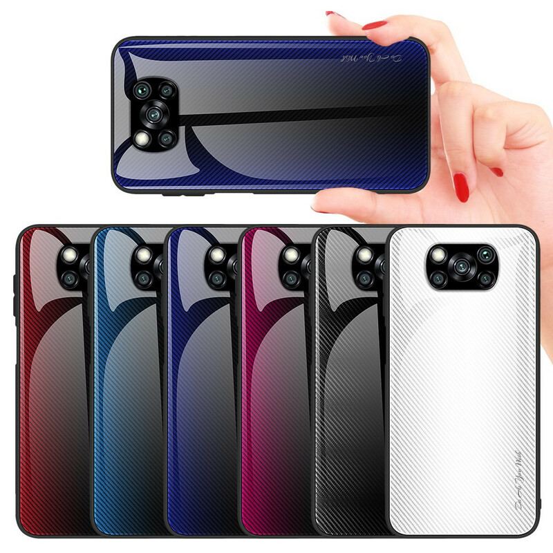 Cover Poco X3 / X3 Pro / X3 NFC Kulfiber Hærdet Glas