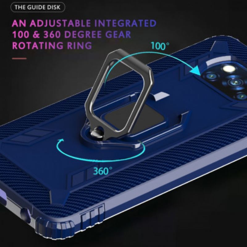 Cover Poco X3 / X3 Pro / X3 NFC Ring Og Kulfiber