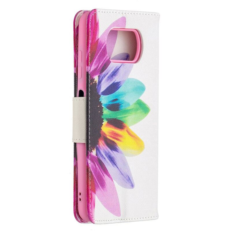 Flip Cover Poco X3 / X3 Pro / X3 NFC Akvarel Blomst